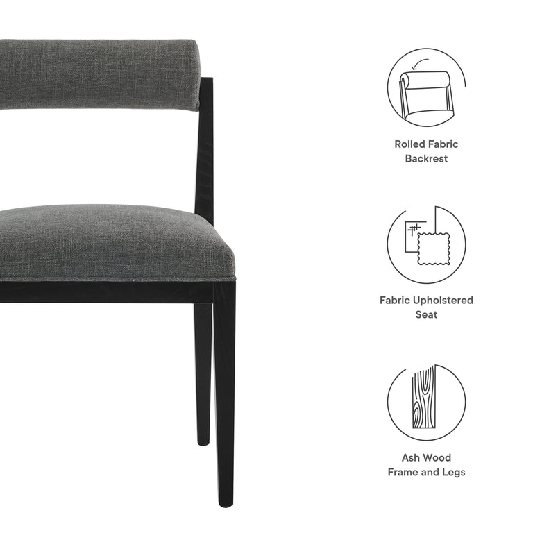 KAI | DINING CHAIRS | CHARCOAL BLACK