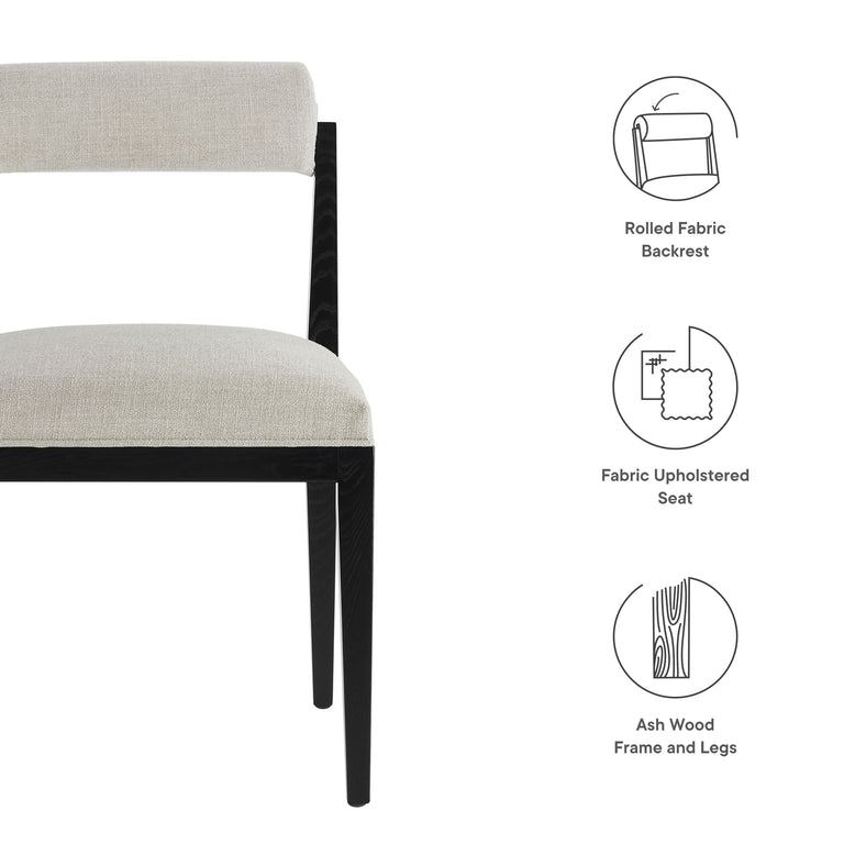 KAI | DINING CHAIRS | LINEN BLACK