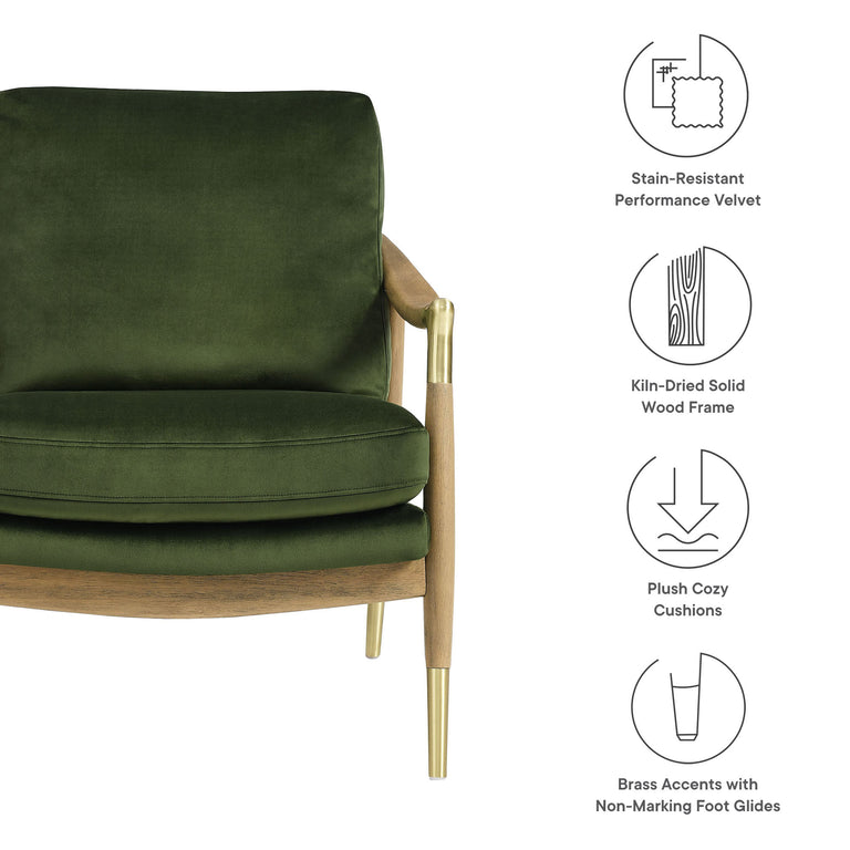 LANGFORD | SOFAS AND ARMCHAIRS | MOSS GREEN WALNUT