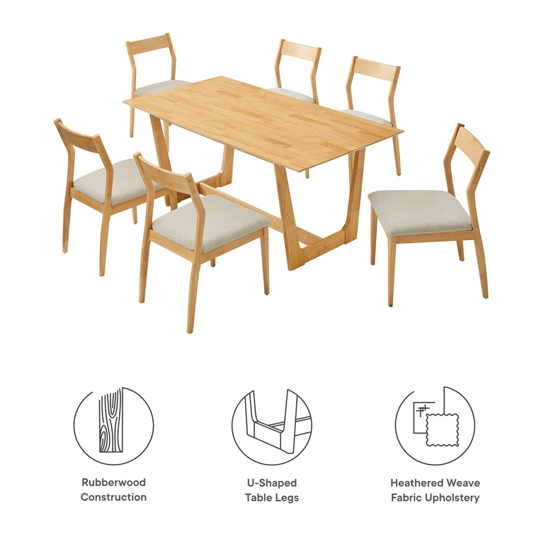 SOLARA | DINING SETS | NATURAL HEATHERED WEAVE BEIGE