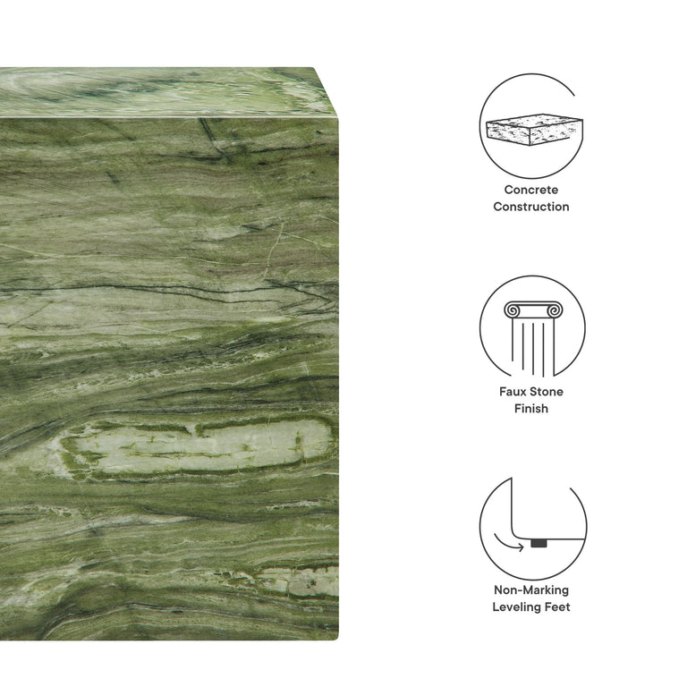 JORDANA | OUTDOOR SIDE TABLE | GREEN MARBLE