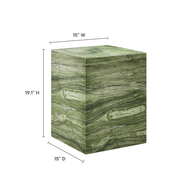 JORDANA | OUTDOOR SIDE TABLE | GREEN MARBLE