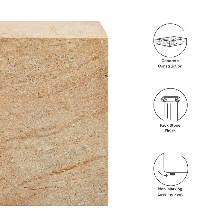 JORDANA | OUTDOOR SIDE TABLE | TRAVERTINE