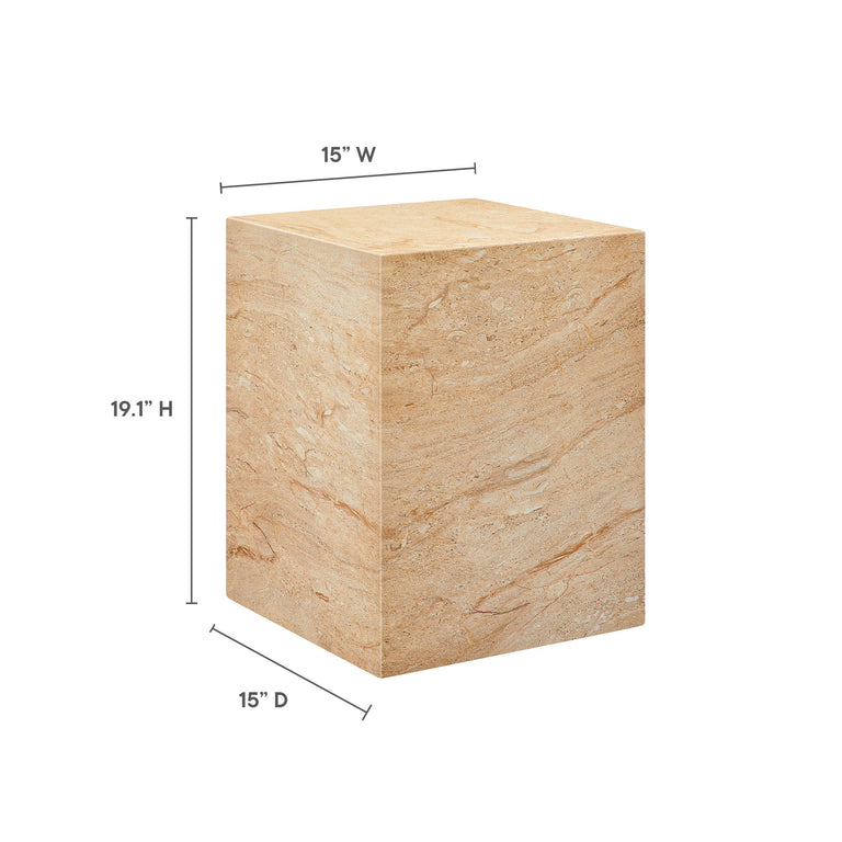 JORDANA | OUTDOOR SIDE TABLE | TRAVERTINE