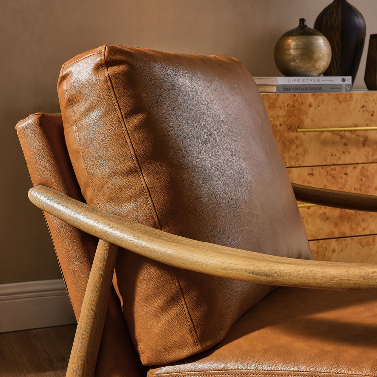 LANGFORD | SOFAS AND ARMCHAIRS | TAN WALNUT