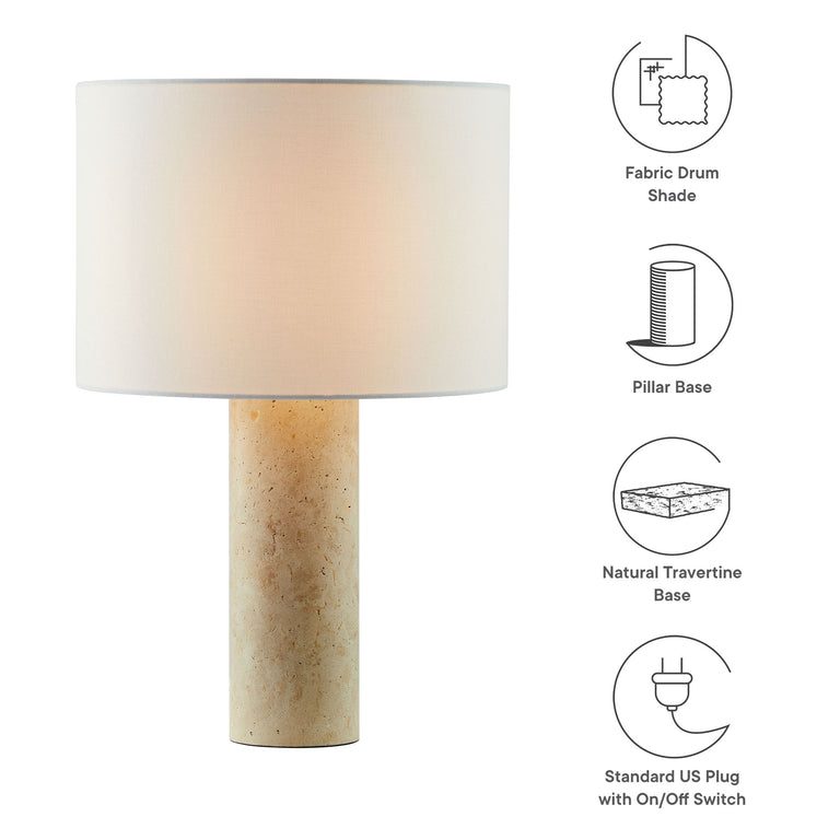 ZENITH | TABLE LAMPS | TRAVERTINE