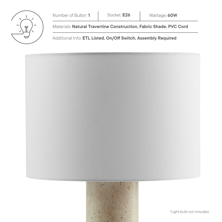 ZENITH | TABLE LAMPS | TRAVERTINE