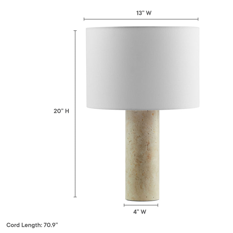 ZENITH | TABLE LAMPS | TRAVERTINE