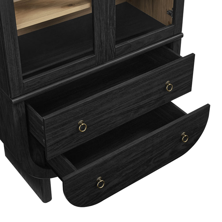 NYX | DISPLAY CABINET | BLACK LIGHT OAK