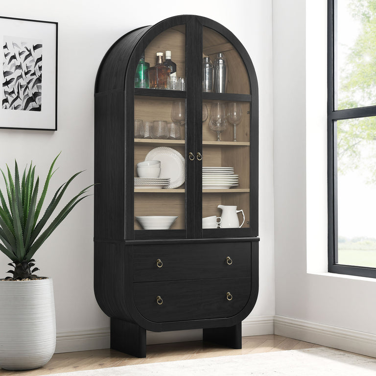 NYX | DISPLAY CABINET | BLACK LIGHT OAK