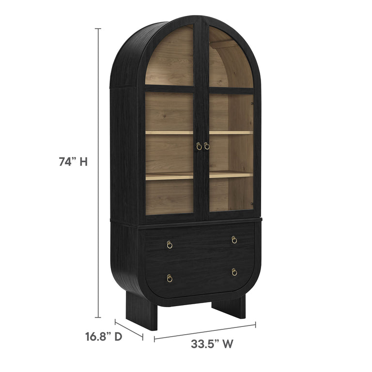 NYX | DISPLAY CABINET | BLACK LIGHT OAK