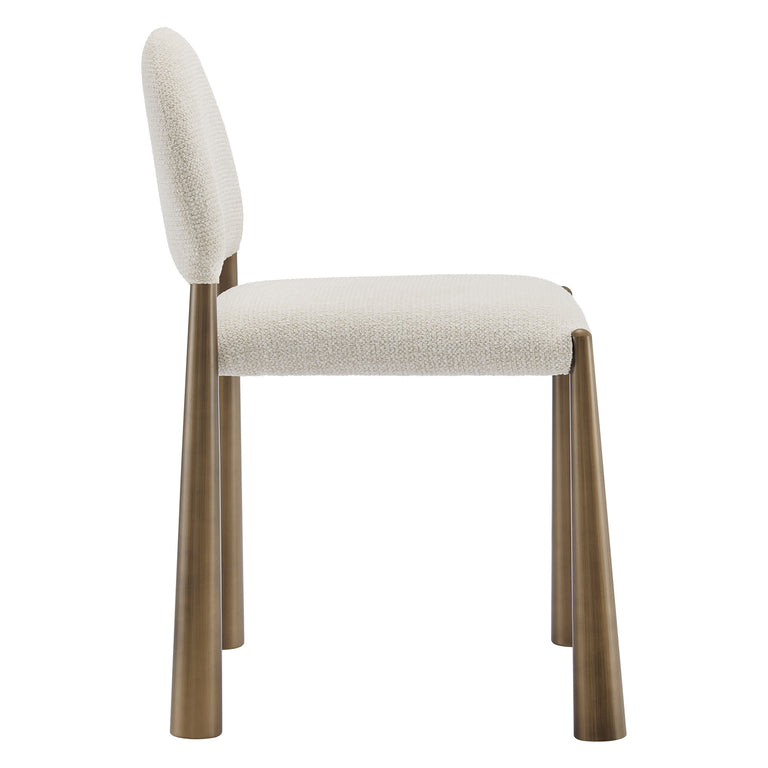 HAYLEY | DINING CHAIRS | BRASS CREAM