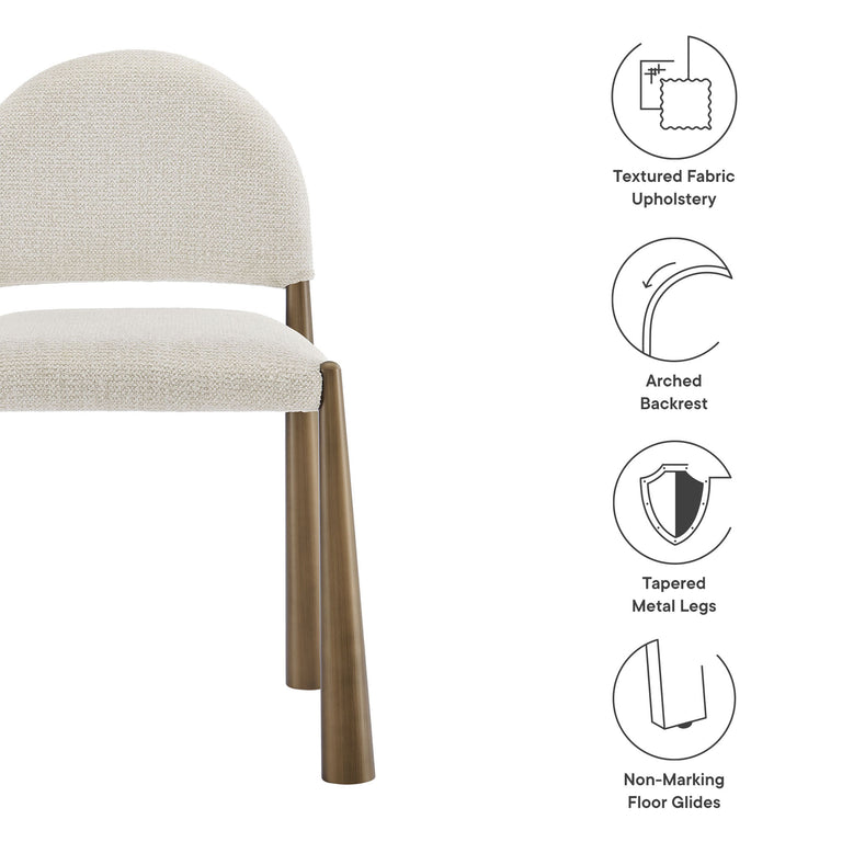 HAYLEY | DINING CHAIRS | BRASS CREAM