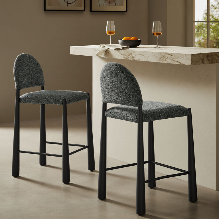 HAYLEY | BAR AND COUNTER STOOLS | BLACK ANTHRACITE