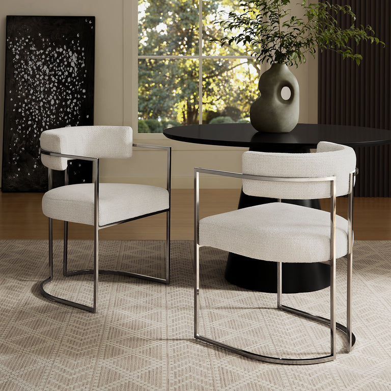 HURON | DINING CHAIRS | SILVER CREAM