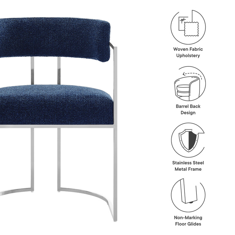 HURON | DINING CHAIRS | SILVER NAVY