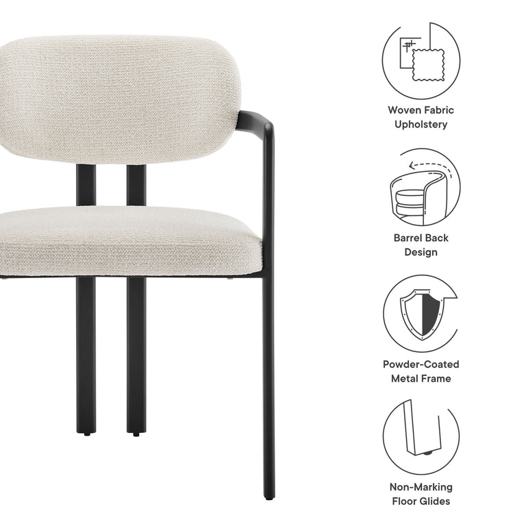 ELIO | DINING CHAIRS | BLACK CREAM