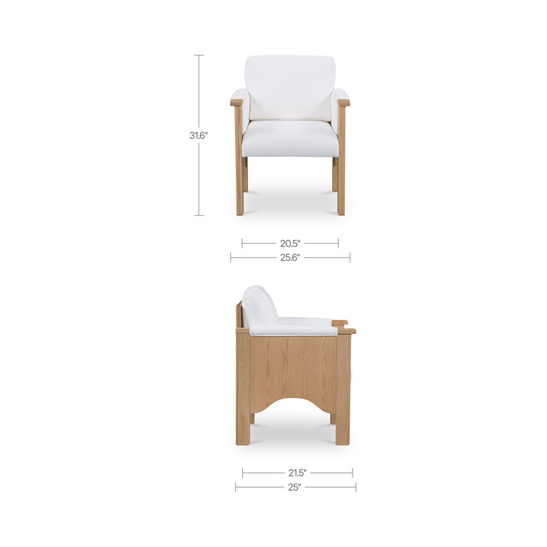 BAUER DINING CHAIR CREAM
