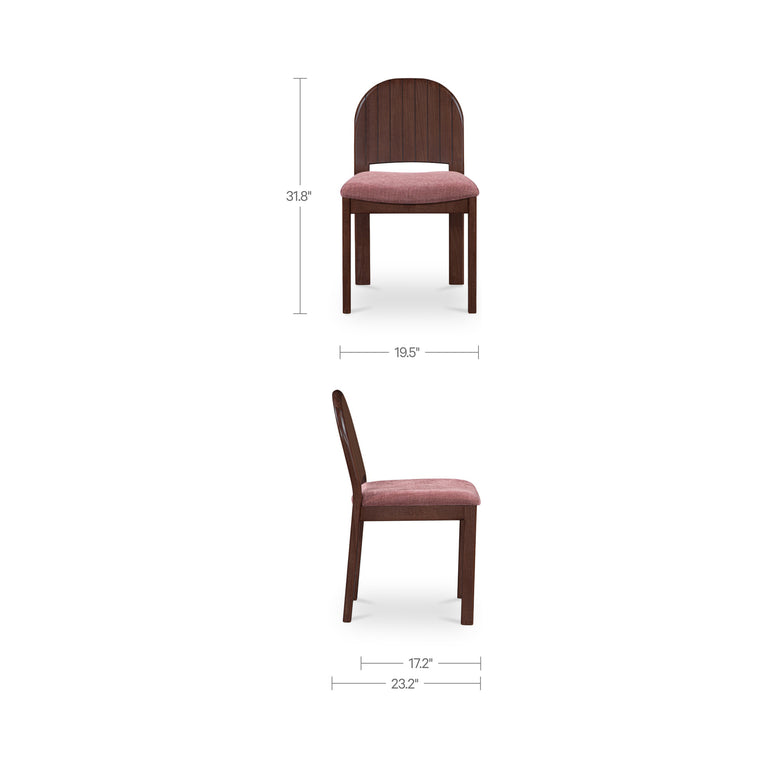 EMIL DINING CHAIR BERRY-SET OF TWO