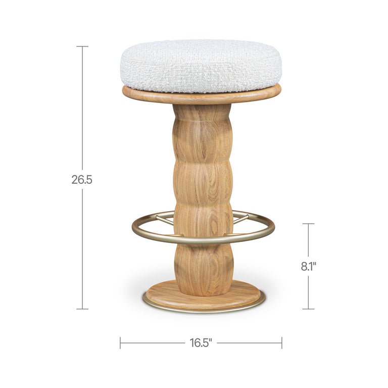 NIO SWIVEL COUNTER STOOL  DARK GREEN