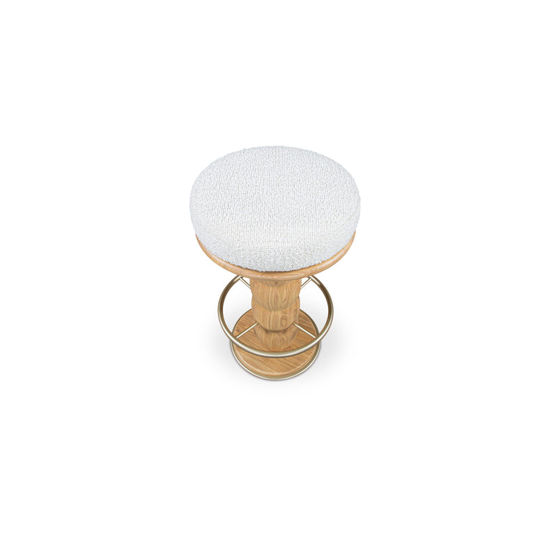 NIO SWIVEL COUNTER STOOL  DARK GREEN