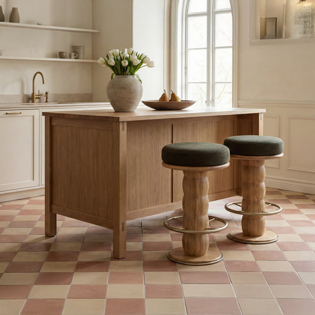 NIO SWIVEL COUNTER STOOL  DARK GREEN