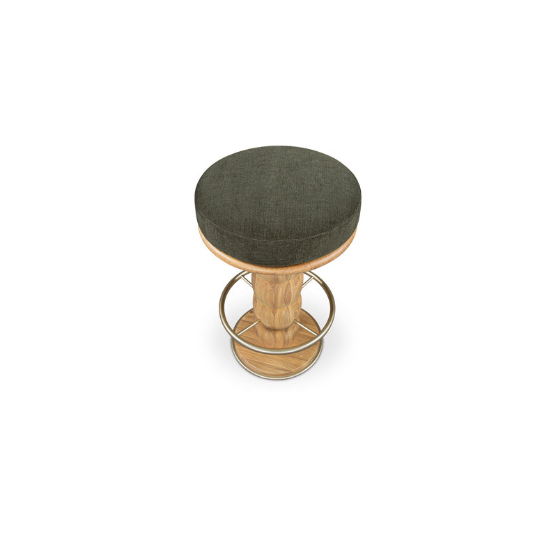 NIO SWIVEL COUNTER STOOL  DARK GREEN