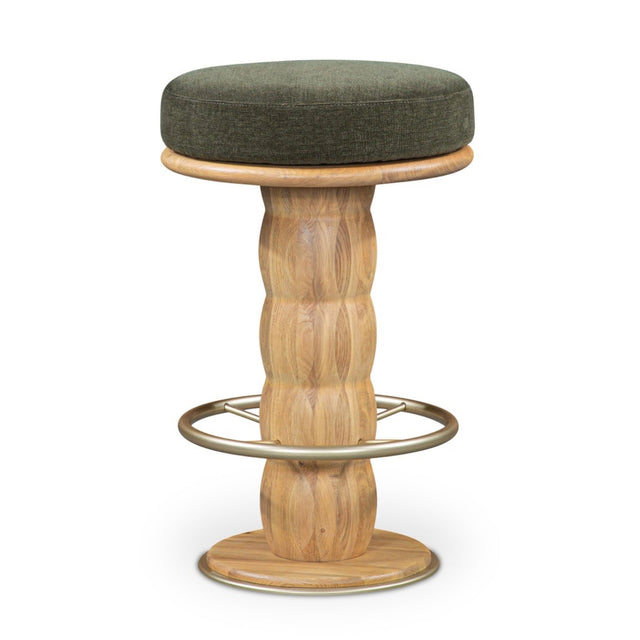 NIO SWIVEL COUNTER STOOL  DARK GREEN