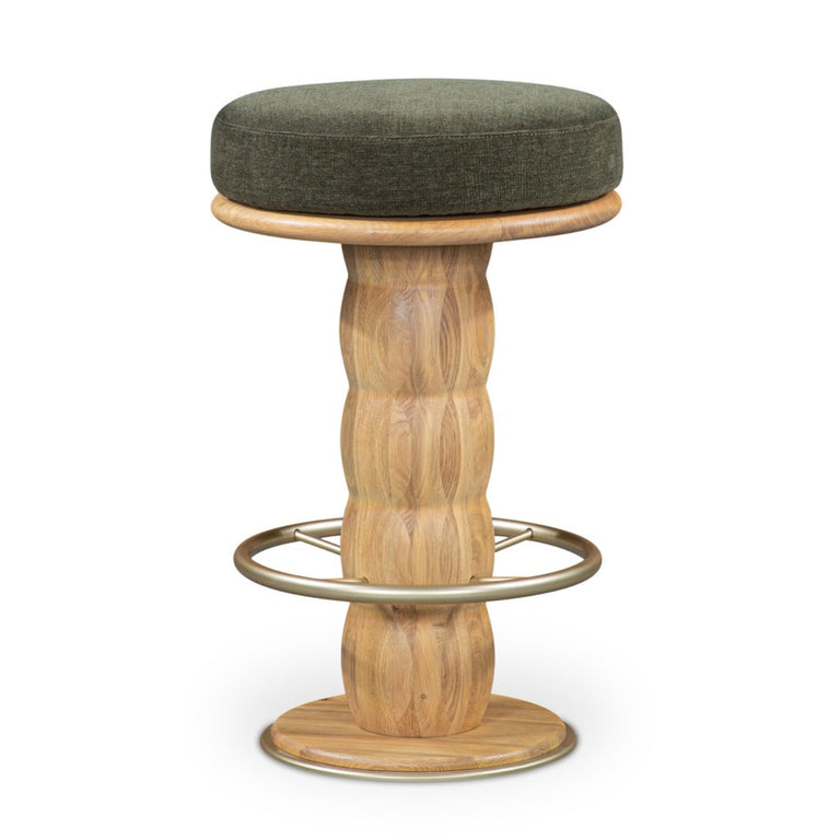 NIO SWIVEL COUNTER STOOL  DARK GREEN