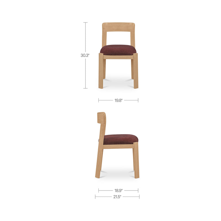 OLI DINING CHAIR BERRY-SET OF TWO