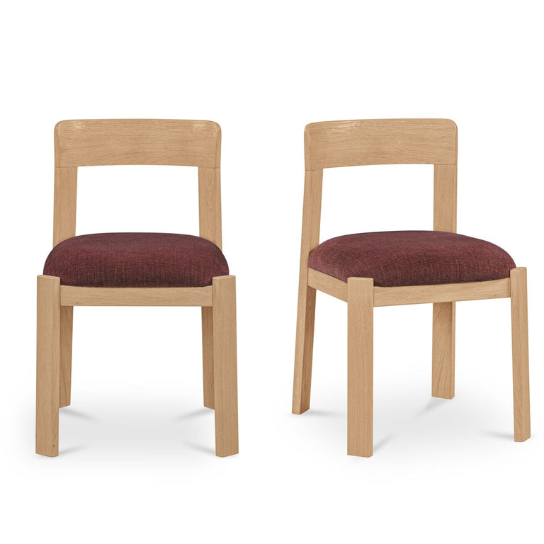 OLI DINING CHAIR BERRY-SET OF TWO