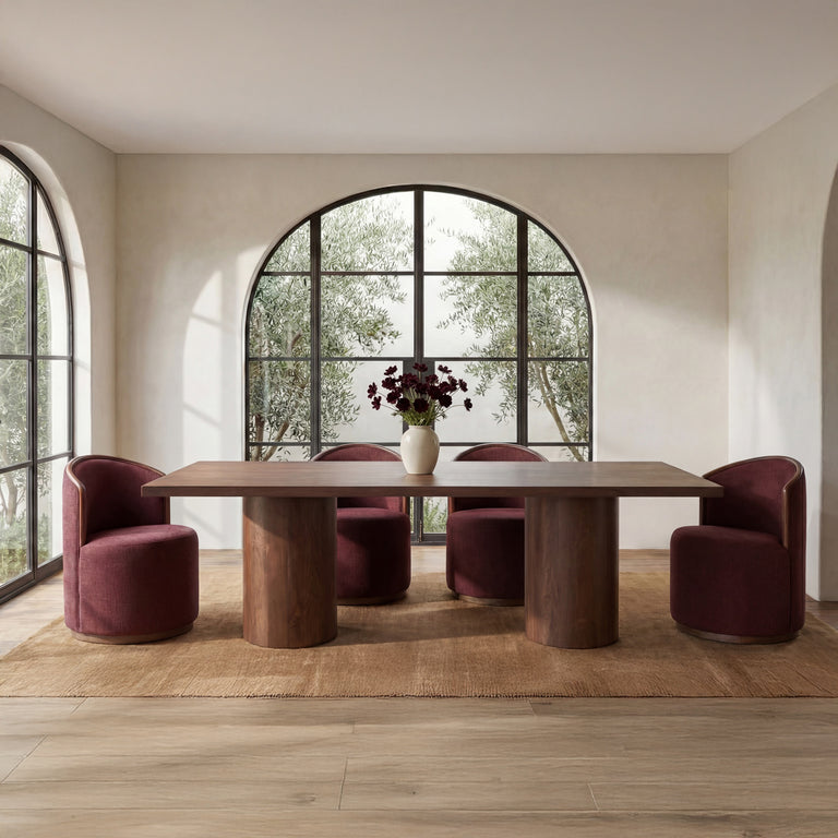 ROSSI SWIVEL DINING CHAIR BERRY