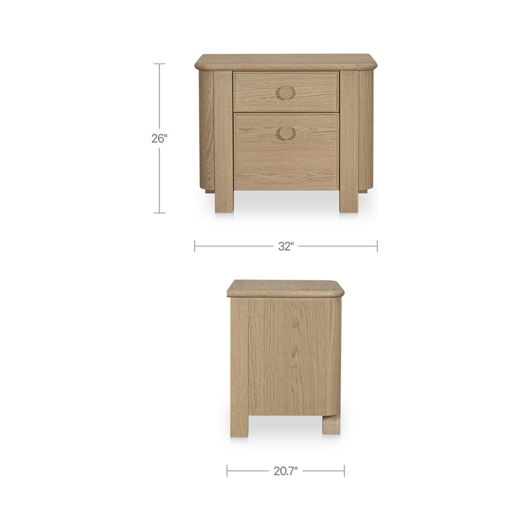 LOREN LARGE NIGHTSTAND DARK BROWN