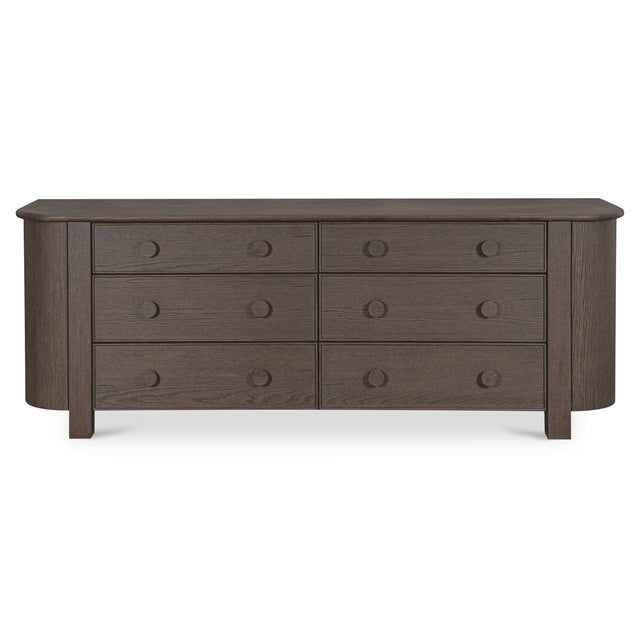 LOREN 6 DRAWER DRESSER DARK BROWN