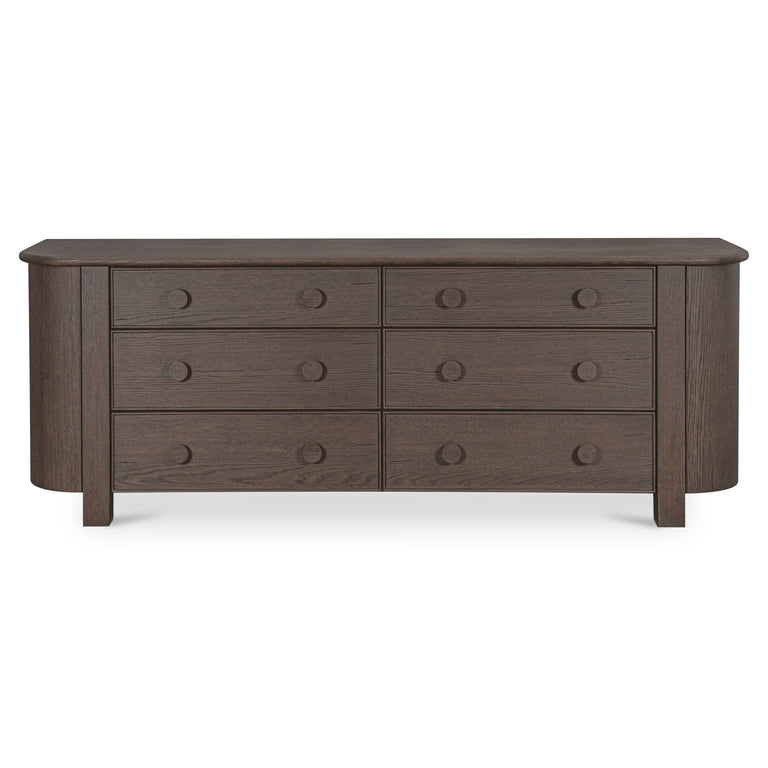 LOREN 6 DRAWER DRESSER DARK BROWN