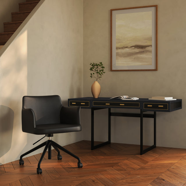 MORRIS OFFICE CHAIR PVC BLACK