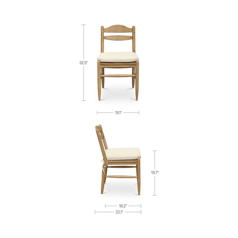 TATE DINING CHAIR BEIGE - SET OF TWO