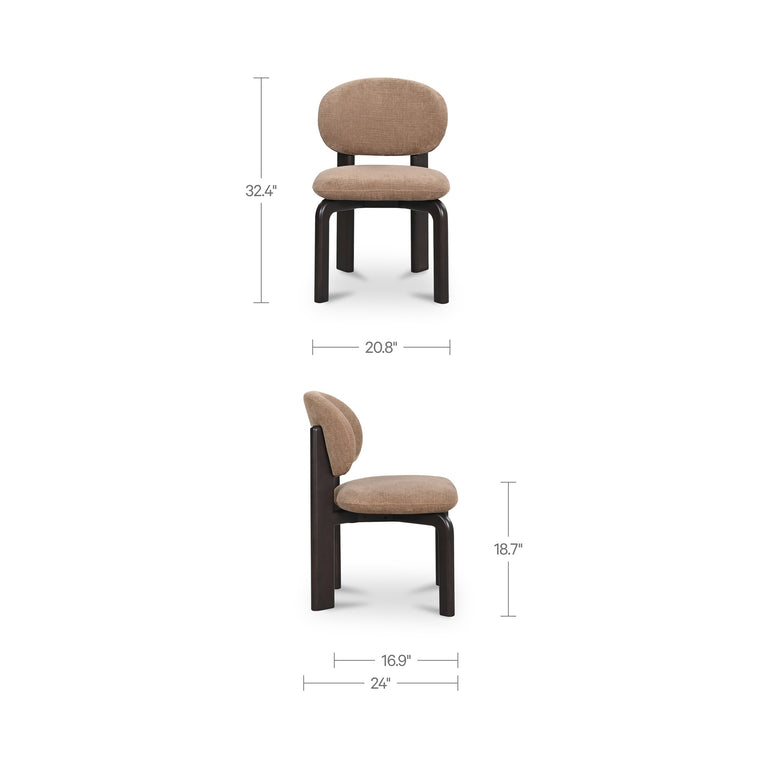 SAMI DINING CHAIR BROWN-SET OF TWO