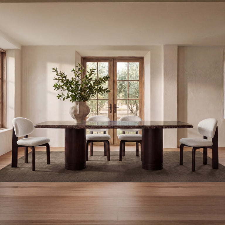 SAMI DINING CHAIR BROWN-SET OF TWO