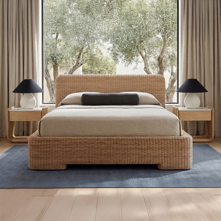 CLAUDIA KING BED NATURAL