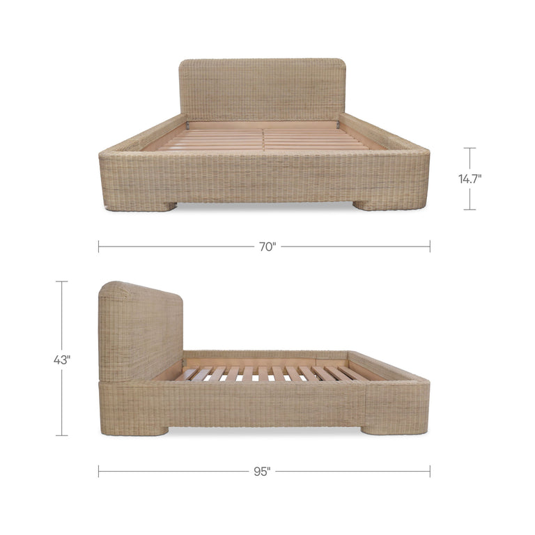 CLAUDIA KING BED NATURAL
