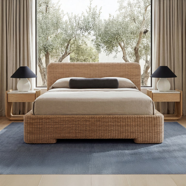 CLAUDIA KING BED NATURAL