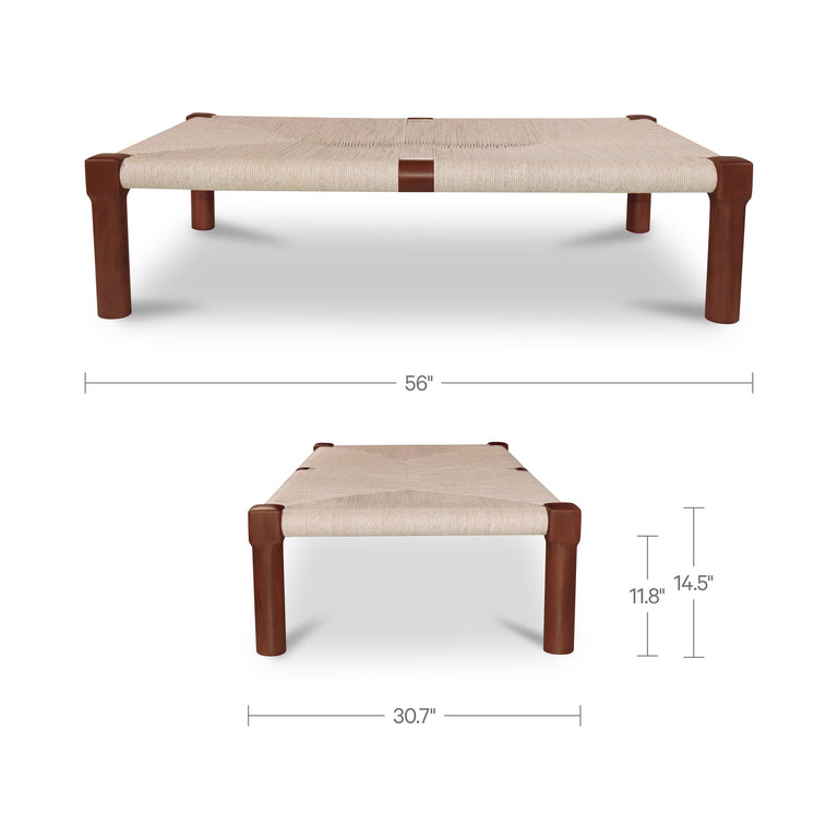 KAIA OUTDOOR COFFEE TABLE DARK BROWN