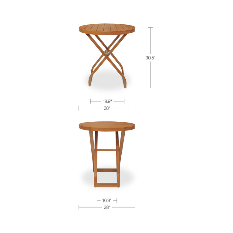 PERRY OUTDOOR BISTRO TABLE NATURAL