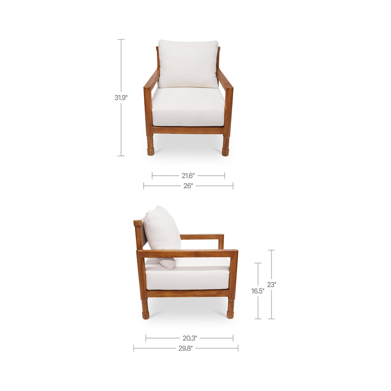 RAF OUTDOOR ACCENT CHAIR NATURAL
