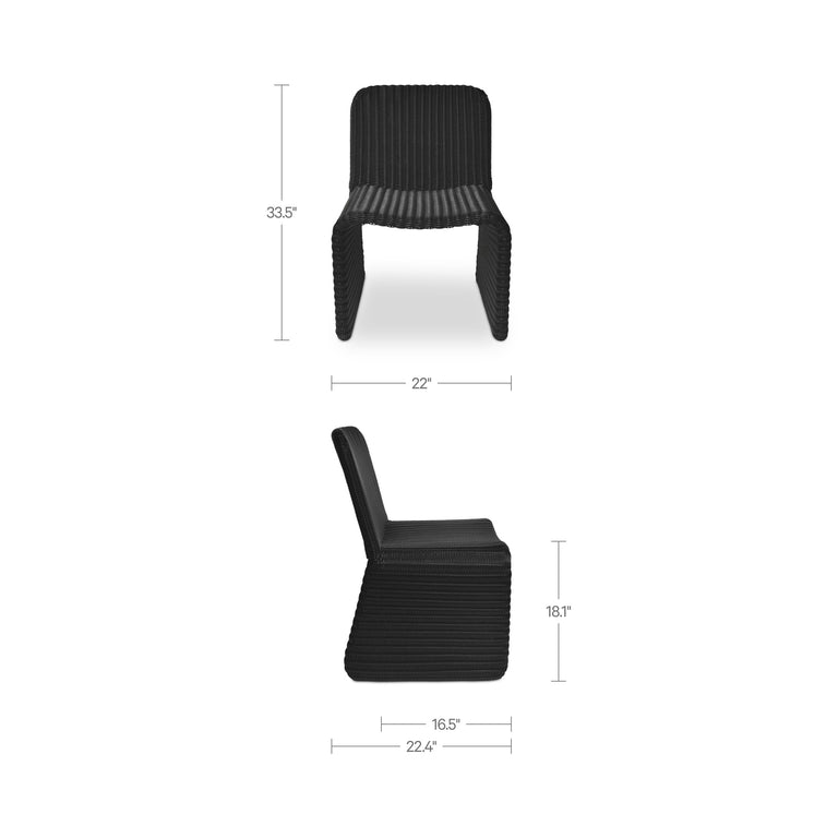 ELLA OUTDOOR ACCENT CHAIR CHARCOAL