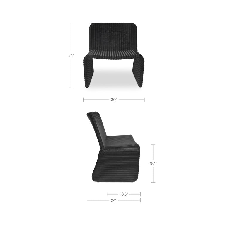 ELLA OUTDOOR ACCENT CHAIR CHARCOAL