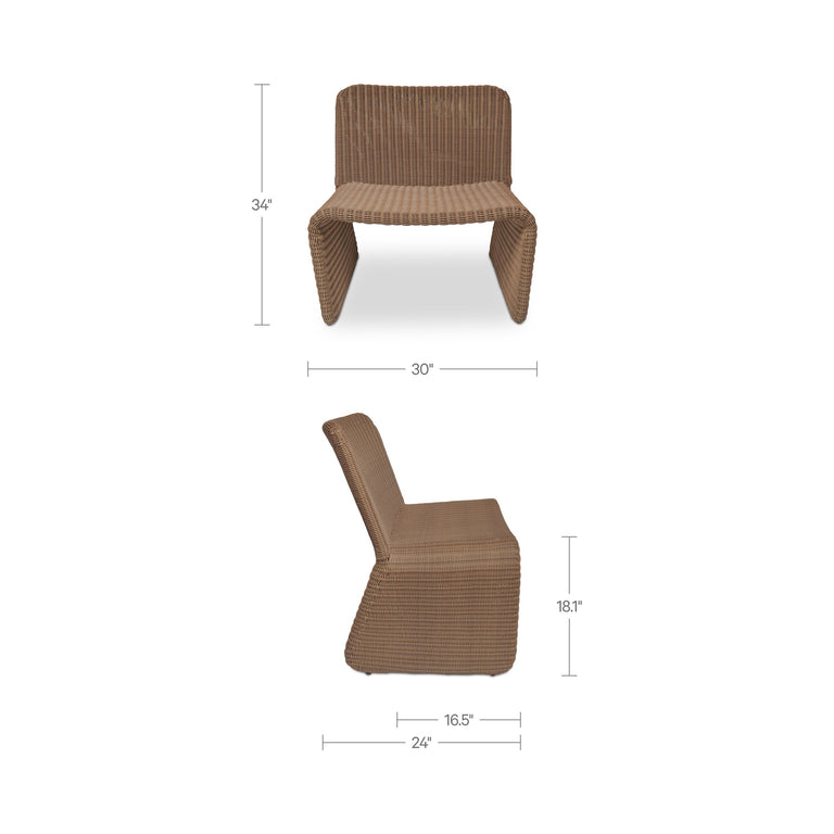 ELLA OUTDOOR ACCENT CHAIR CHARCOAL