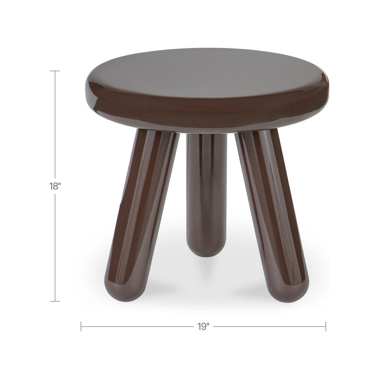 JOY ACCENT TABLE DARK BROWN LACQUER