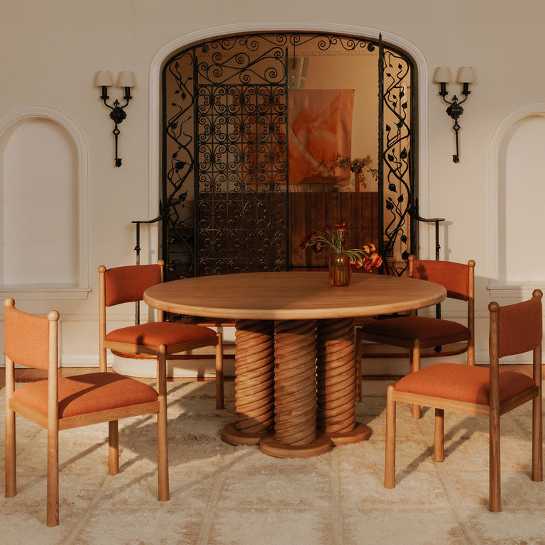 VILLETTA DINING CHAIR DEEP PINK - SET OF TWO